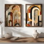 Wallity HUM104 Cuadros Decorativos enmarcados en MDF (2 piezas)